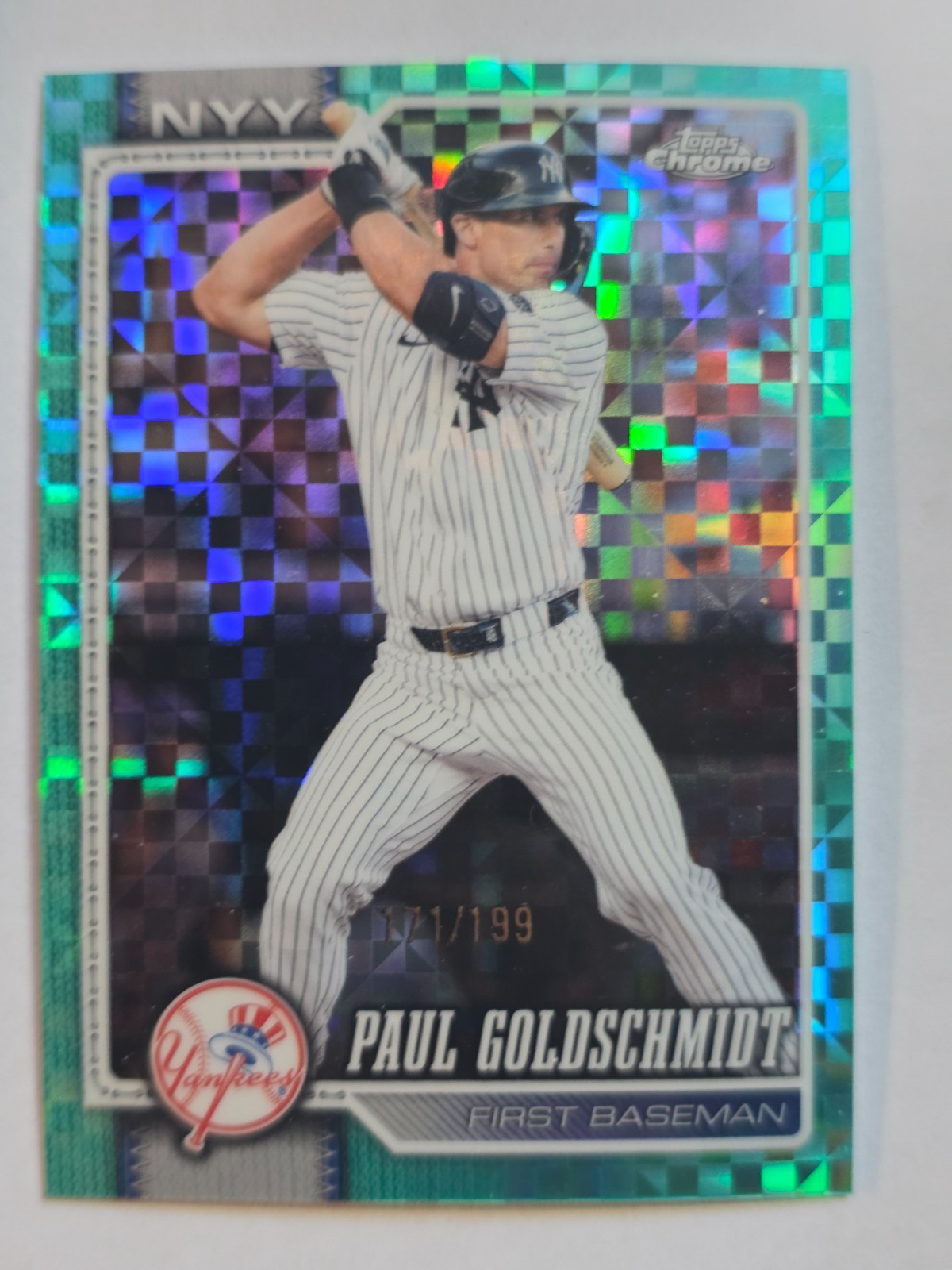2026 Topps Chrome - Paul Goldschmidt #275 Aqua X-Fractor /199