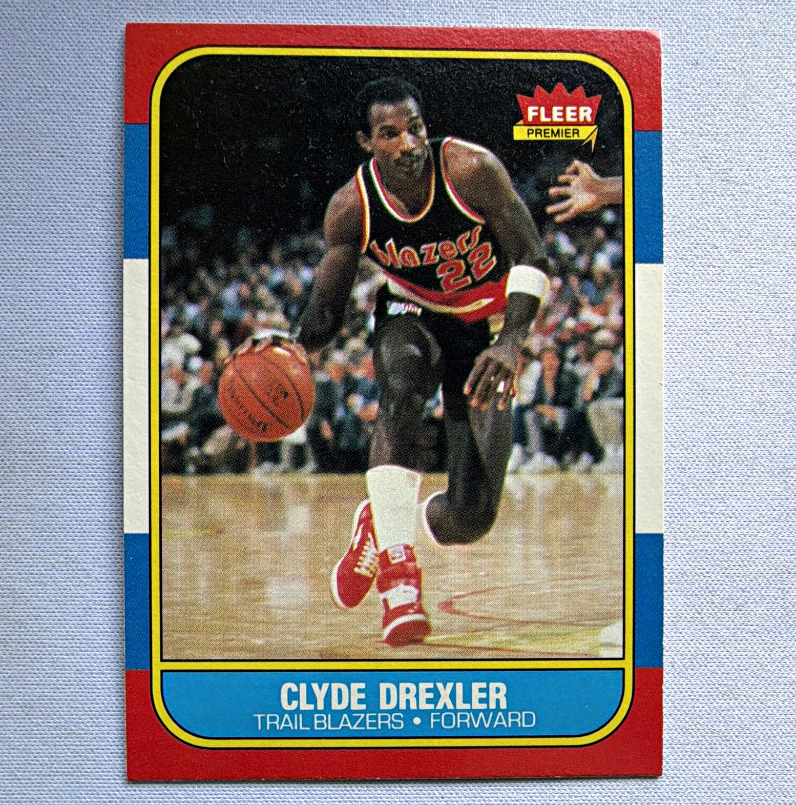 1986-87 Fleer Premier Clyde Drexler Portland Trail Blazers #26 1986-87 Fleer Premier Clyde Drexler Portland Trail Blazers #26