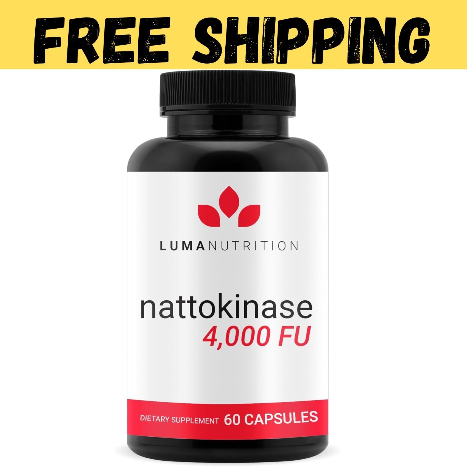 Luma Nutrition Nattokinase Supplement 4000 FU, Heart Health Support, 60 Capsules