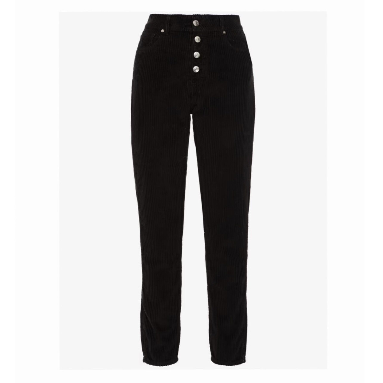 IRO Jeans 26 Black Corduroy High Waisted Skinny Pants Button Fly  Gaemy