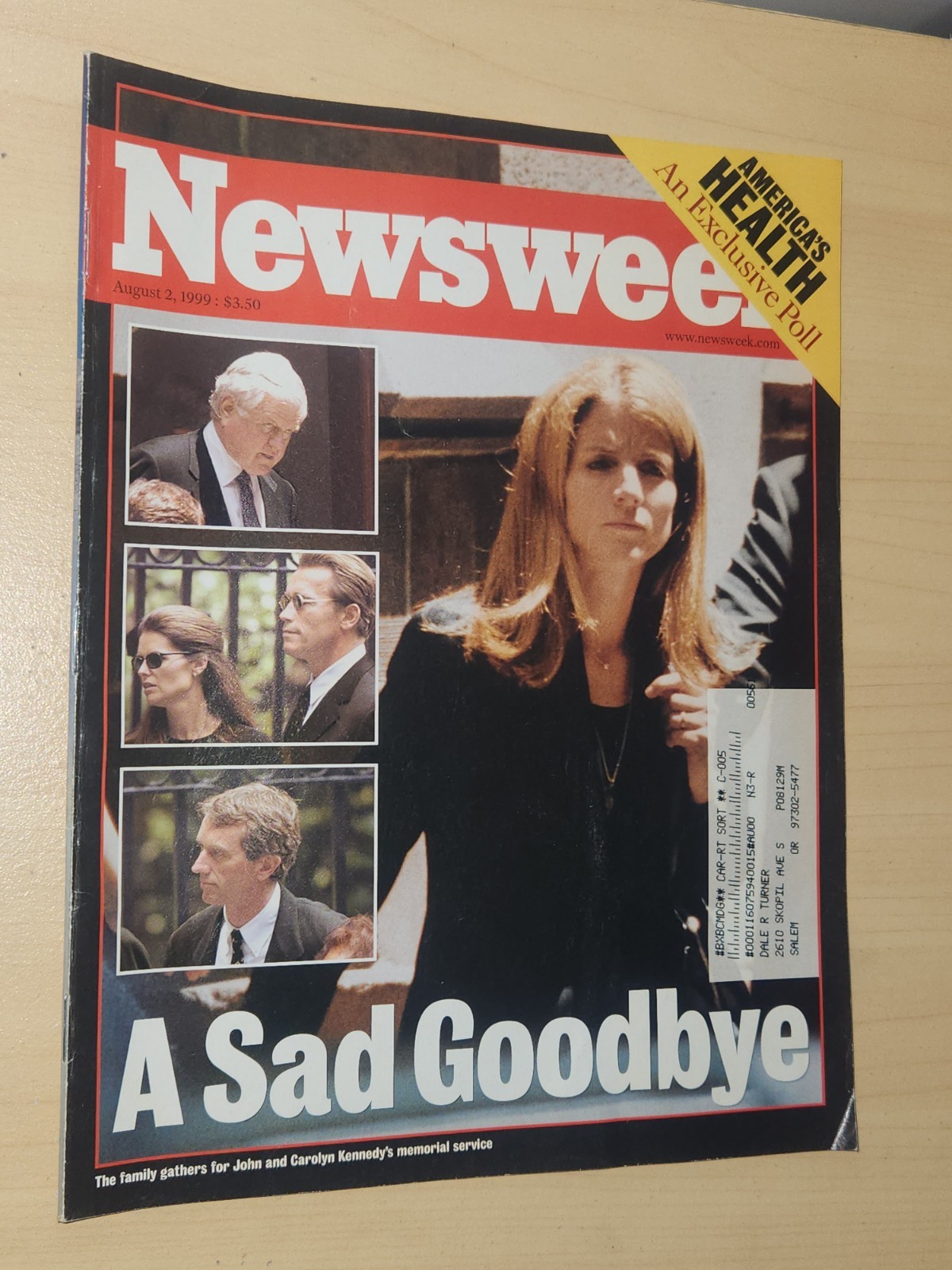 Newsweek Magazine August 2, 1999 - John and Carolyn Kennedy Memorial