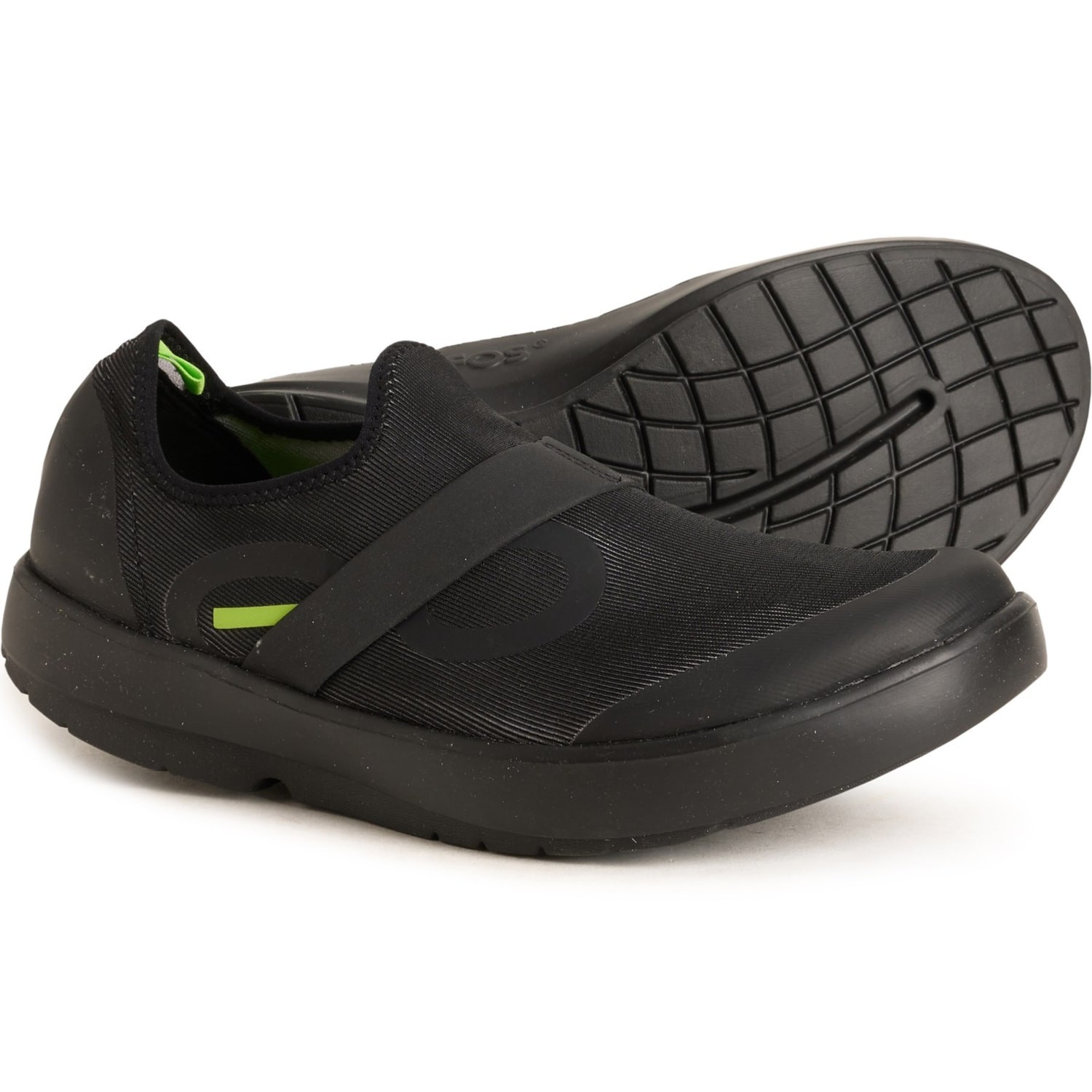 Oofos OOmg Fibre Low Recovery Sneakers Mens 9 Black Gray Slip-On Shoes New NIB Oofos OOmg Fibre Low Recovery Sneakers Mens 9 Black Gray Slip-On Shoes New NIB