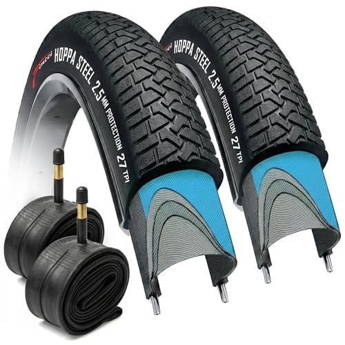 Fincci 20x2.10 BMX Bike Tire Tube Set 56-406 27TPI Puncture Proof Schrader 2Pc Fincci 20x2.10 BMX Bike Tire Tube Set 56-406 27TPI Puncture Proof Schrader 2Pc