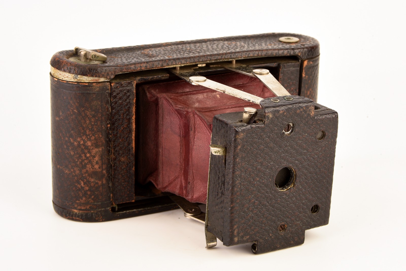 Kodak Folding Pocket Camera Roll Film Camera Maroon Bellows Antique 1897 V27