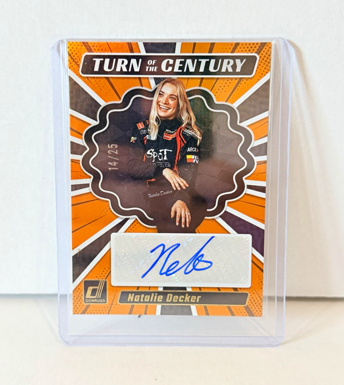 Panini 2024 Donruss Racing NASCAR Turn of the Century Natalie Decker Auto /25 Panini 2024 Donruss Racing NASCAR Turn of the Century Natalie Decker Auto /25