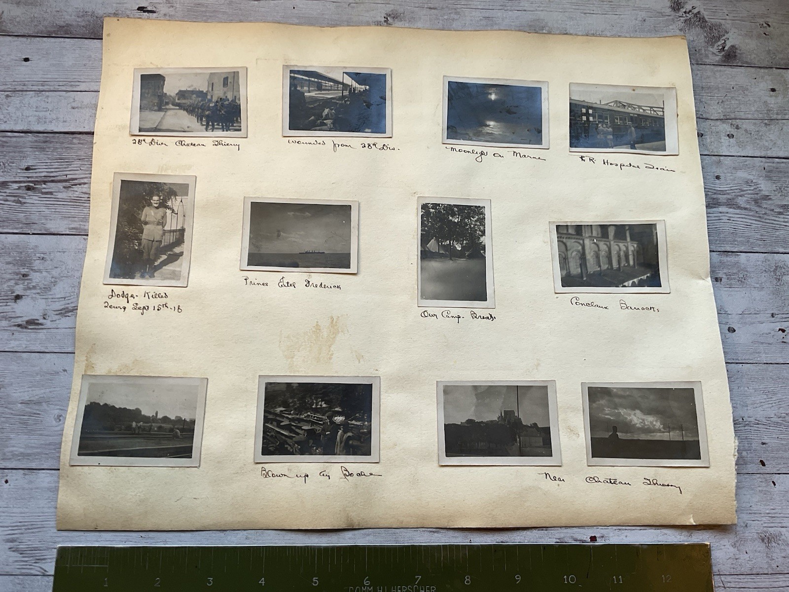 ORIGINAL WWI AEF DOUGHBOY PHOTO LOT PILOT WHO WAS LATER KIA / 28TH DIVISION ETC