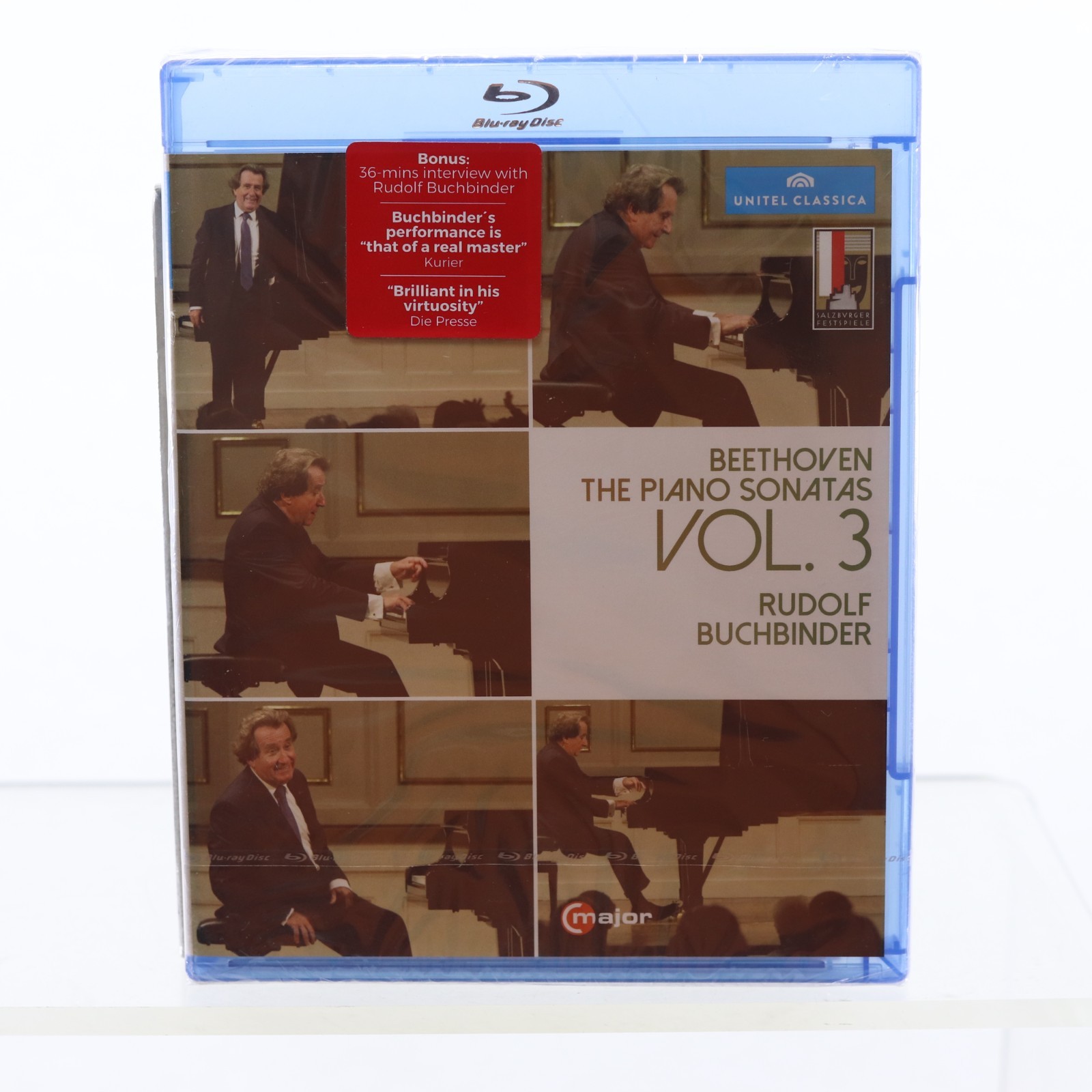 Rudolf Buchbinder: Beethoven Piano Sonatas Vol. 3 (Blu-ray) New Sealed Rudolf Buchbinder: Beethoven Piano Sonatas Vol. 3 (Blu-ray) New Sealed