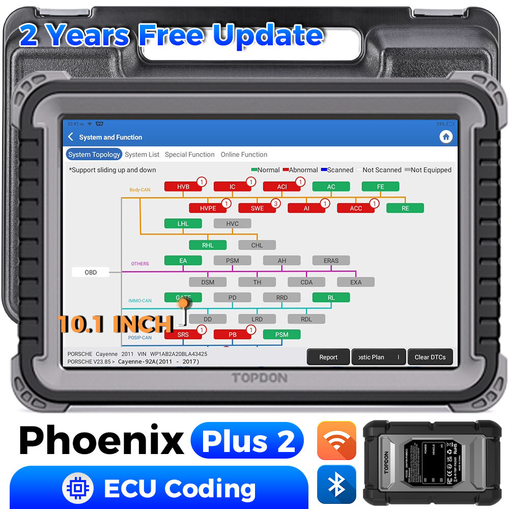 2026 Newest TOPDON Phoenix PLUS 2 Coding Full System Diagnostic Scanner Tool