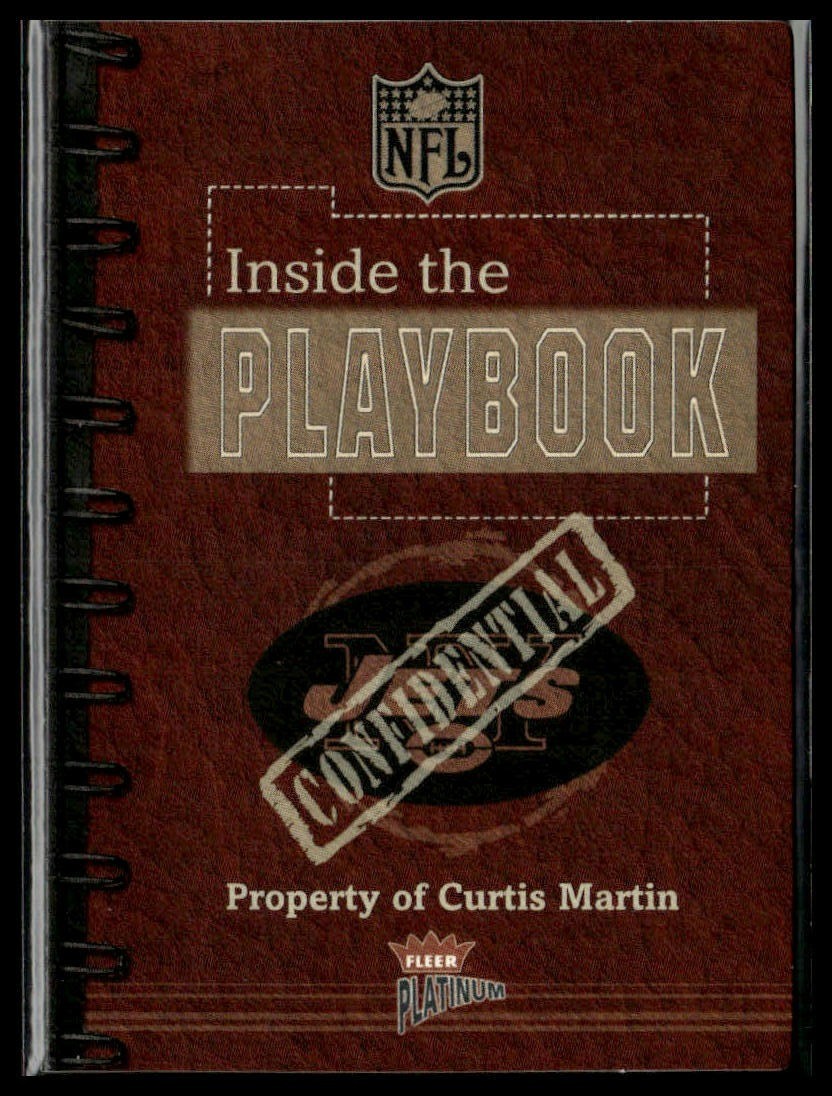 2002 Fleer Platinum #22 PB Curtis Martin Inside the Playbook #/400