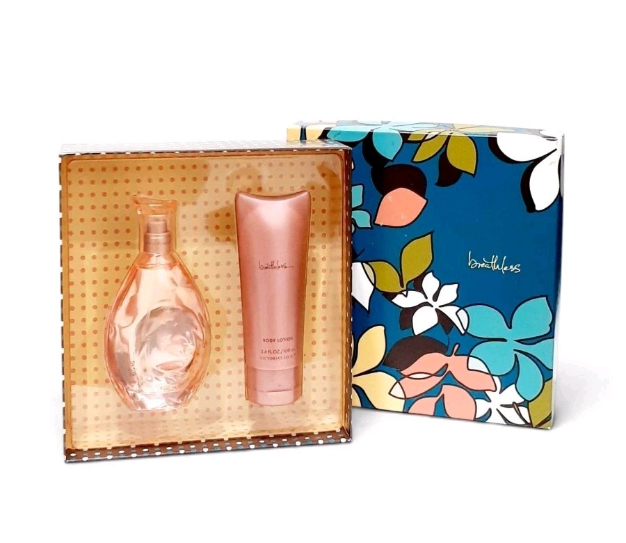 Discontinued Victoria\'s Secret Breathless 2.5oz Eau de Parfum 3.4 oz Body Lotion Discontinued Victoria\'s Secret Breathless 2.5oz Eau de Parfum 3.4 oz Body Lotion