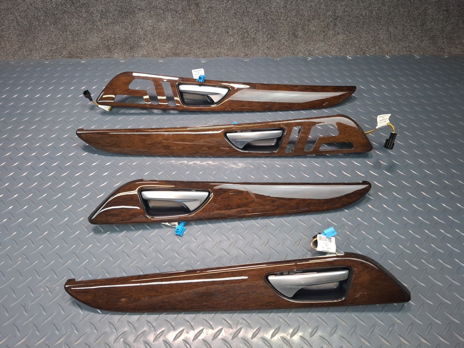 2012-2015 MERCEDES W166 ML-CLASS FRONT & REAR DOOR INTERIOR HANDLE WOOD TRIM SET