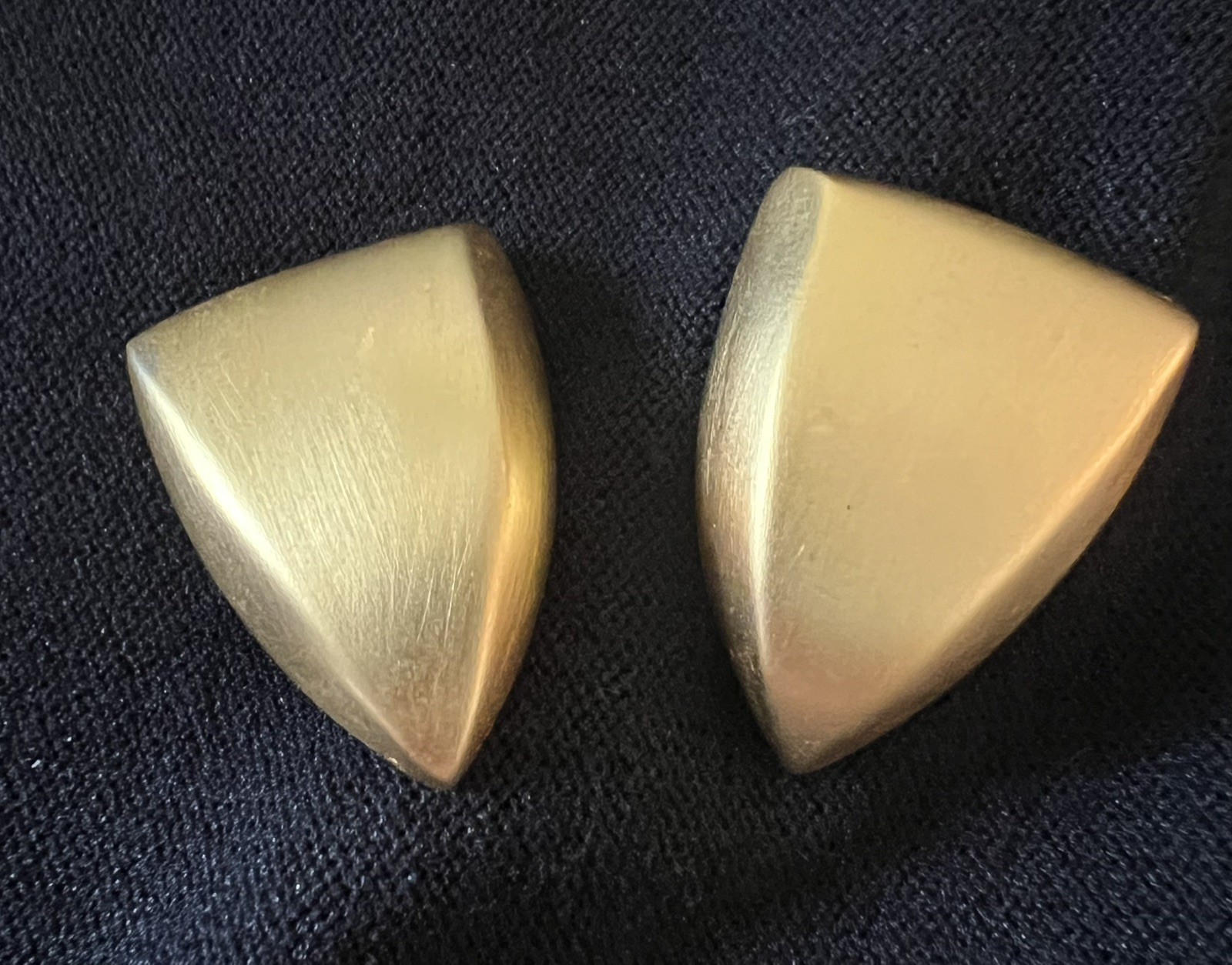 Vintage Givenchy Clip-On Earrings Paris New York Chunky Triangle Silver Tone 80s Vintage Givenchy Clip-On Earrings Paris New York Chunky Triangle Silver Tone 80s