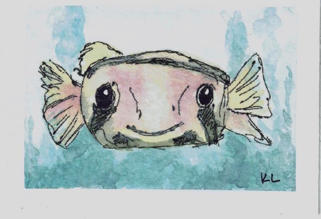 ACEO original ink and watercolor \