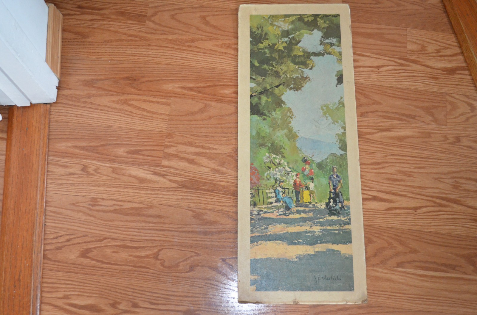 Vintage Lithograph- Park Scene by JE Warfield Vintage Lithograph- Park Scene by JE Warfield