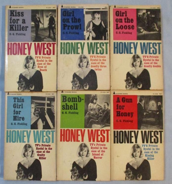 Vtg Honey West Series Paperback Pyramid Books Fickling TV Show 1965 Private Eye