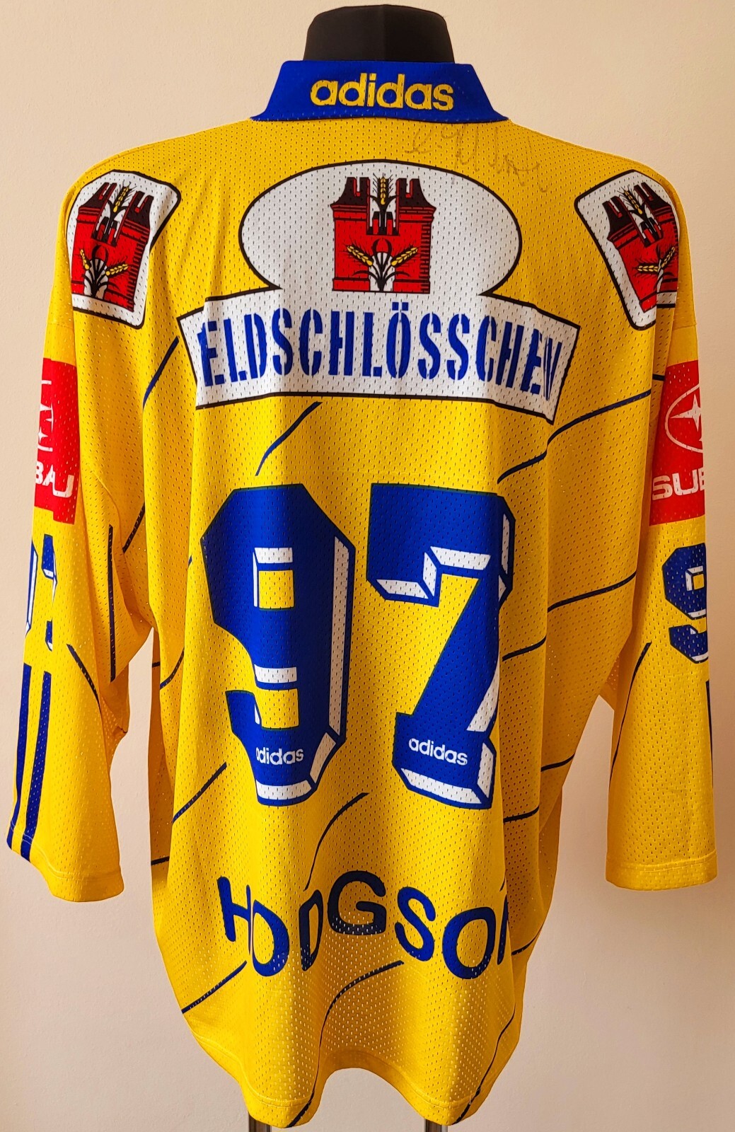 HC Davos Switzerland ICE Hockey vintage Adidas jersey #97 Hodgson size XL
