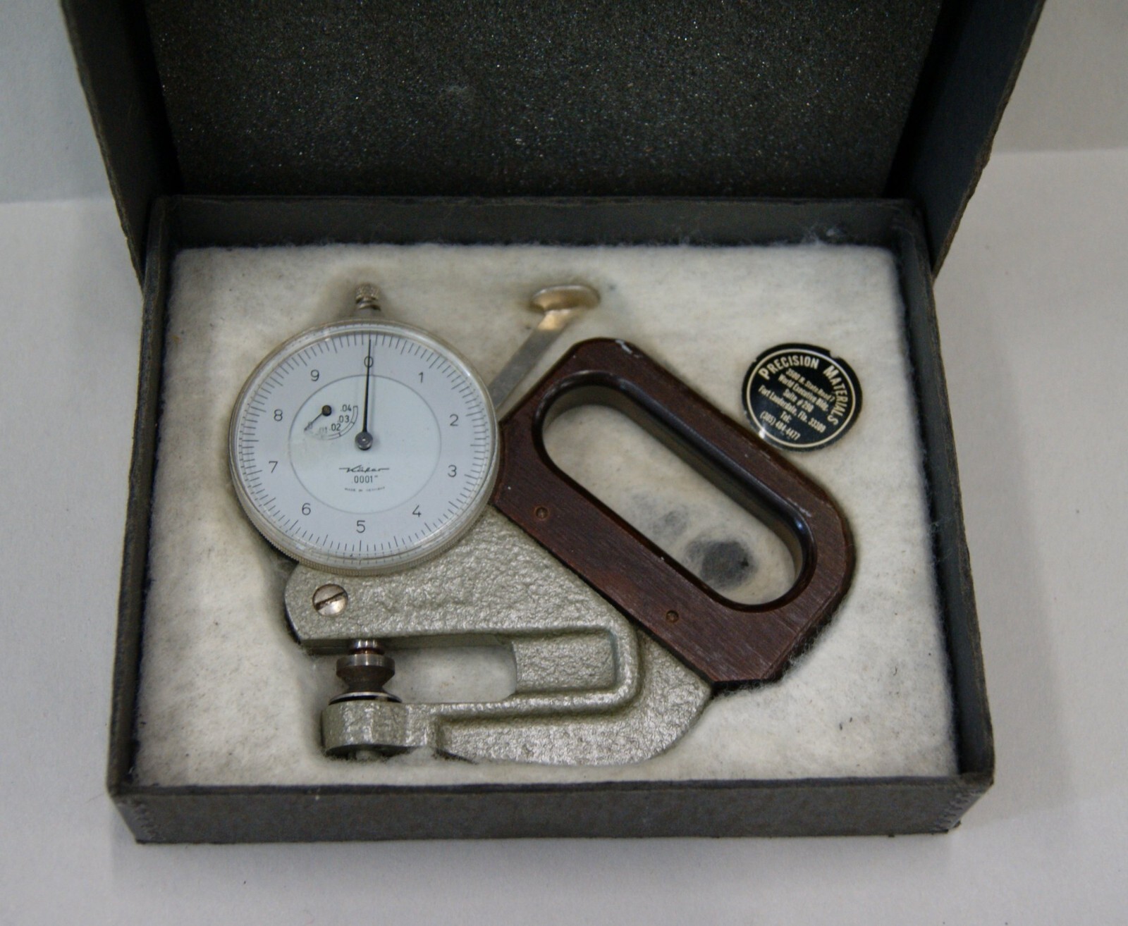 Vintage Kafer Dial .0001 Thickness Gauge Made in Germany w/ Original Box, SH6310