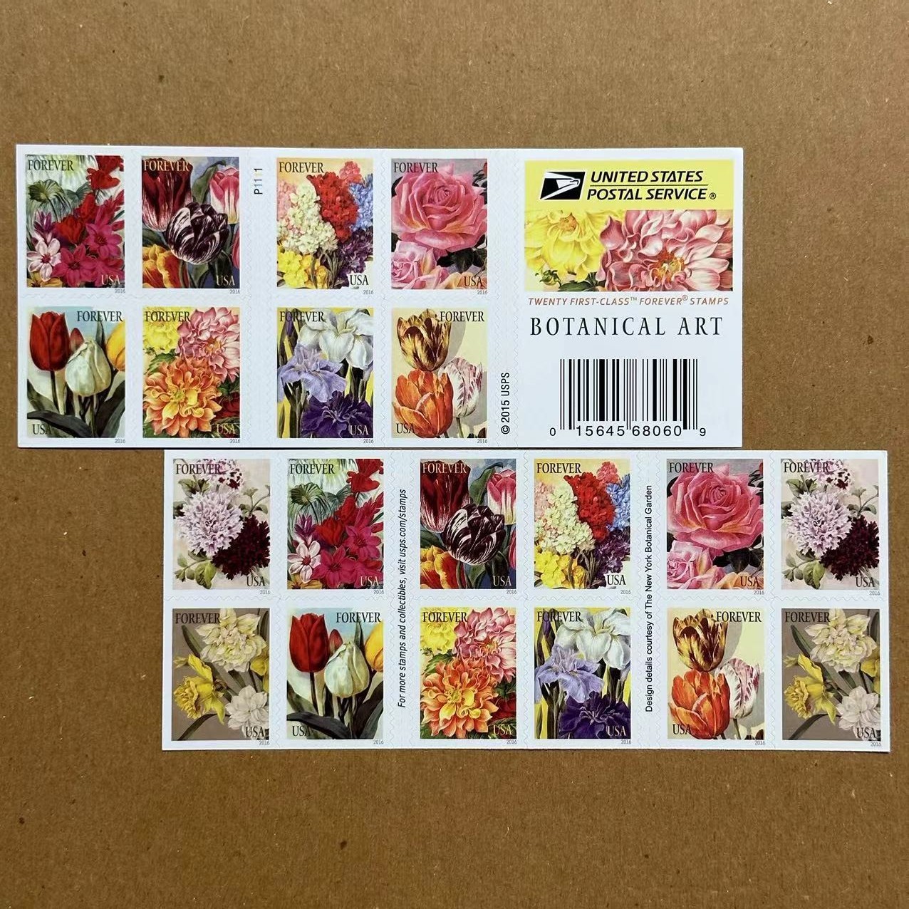 Pane of 20 Botanical Art Flower Stamp Holidays Collection Scott #5042-51 Pane of 20 Botanical Art Flower Stamp Holidays Collection Scott #5042-51