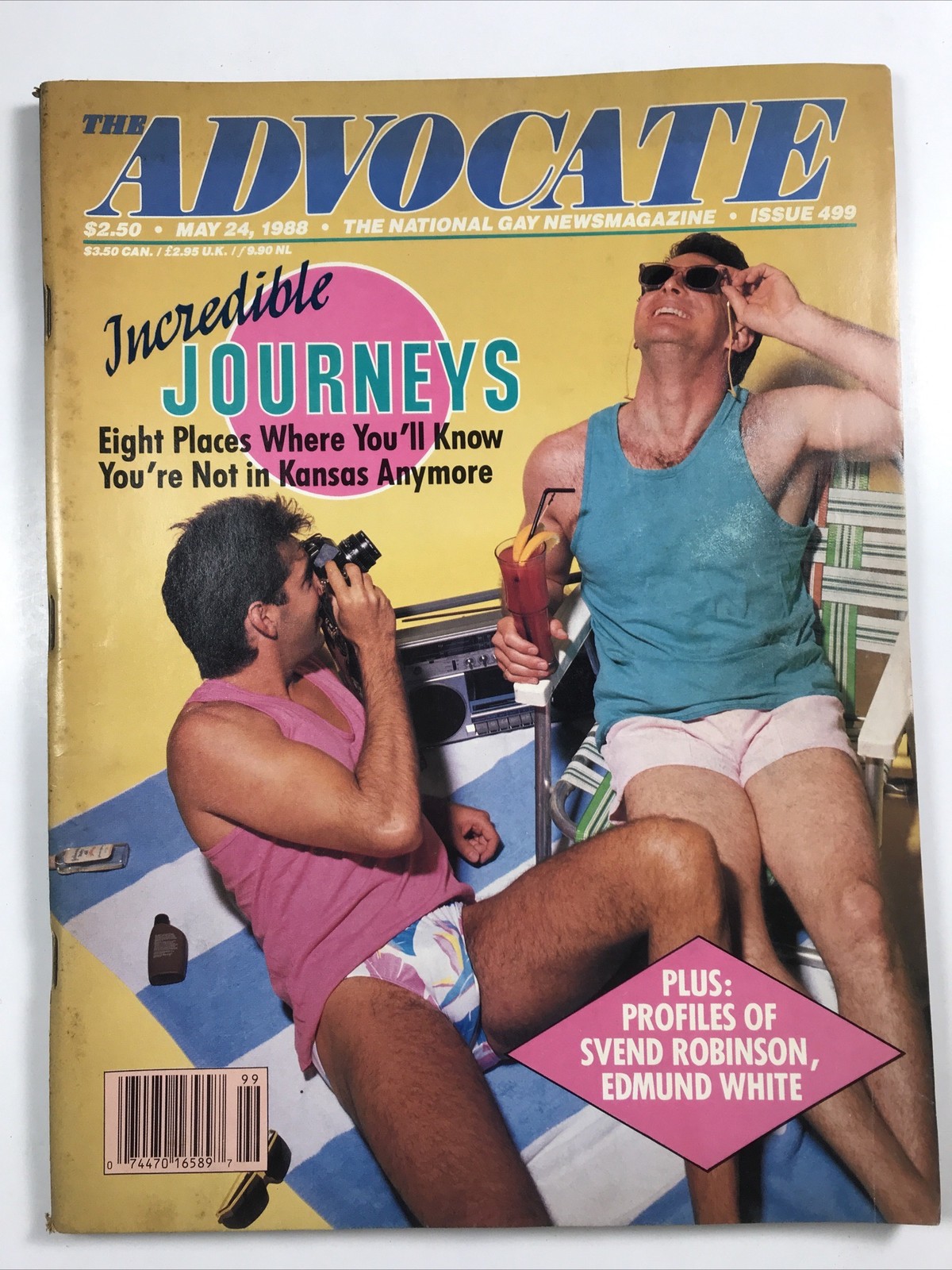 ADVOCATE magazine May 24, 1988 Gay Interest LGBTQ+ Travel: 8 Incredible Journeys ADVOCATE magazine May 24, 1988 Gay Interest LGBTQ+ Travel: 8 Incredible Journeys