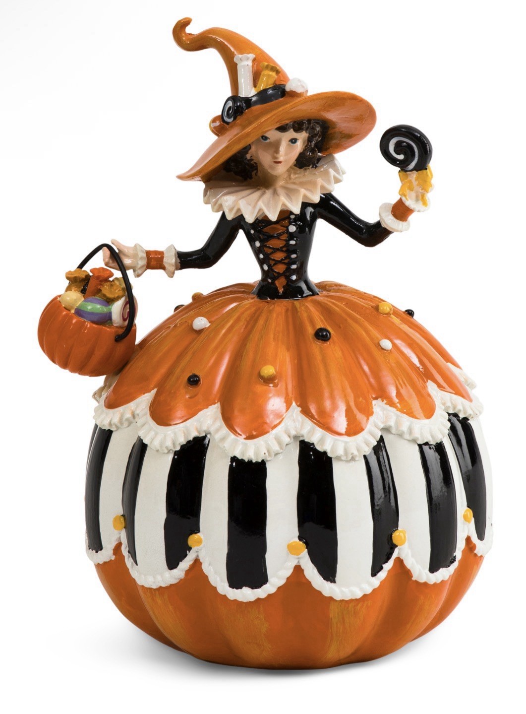 Bella Lux Halloween Witch Girl Pumpkin Candy Figurine 11 inch Figure New Orange Bella Lux Halloween Witch Girl Pumpkin Candy Figurine 11 inch Figure New Orange