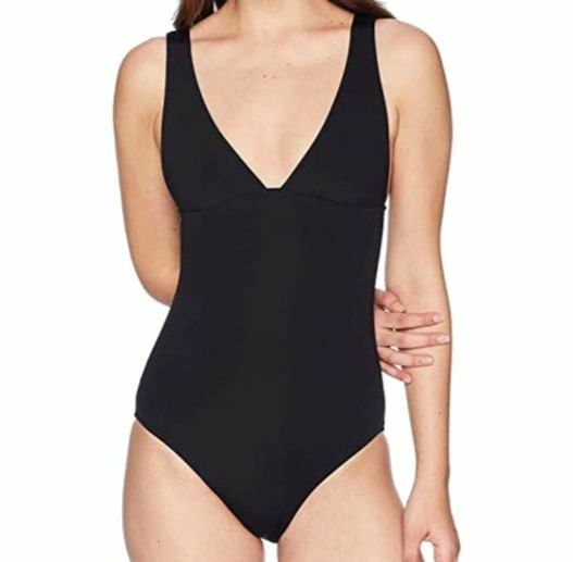 $118 Seafolly Women\'s Black Solid Active Maillot One-Piece Swimsuit Size AU8 US4 $118 Seafolly Women\'s Black Solid Active Maillot One-Piece Swimsuit Size AU8 US4