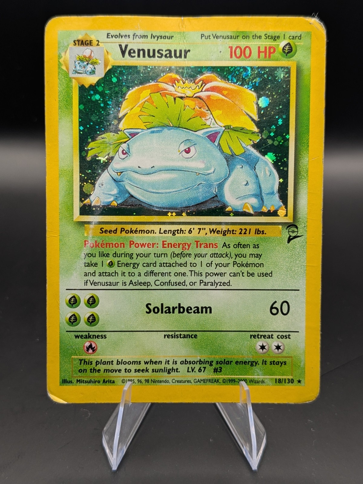 Venusaur 18/130 Base Set 2 Pokemon Holo DMG Venusaur 18/130 Base Set 2 Pokemon Holo DMG