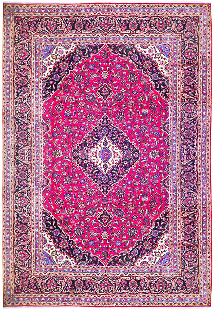 10x13\' Red Semi Antique Traditional Kashaan Rug 71832