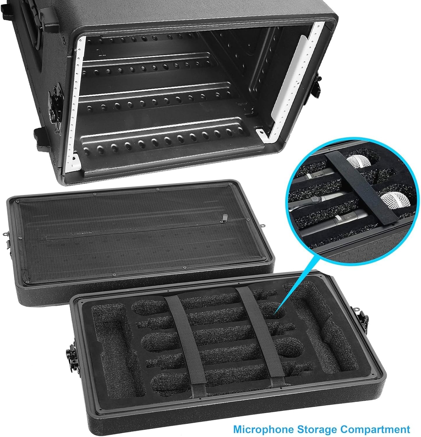 Rack Case 6U Space SHALLOW 15 Inch Deep, PA DJ Light Weight 19\