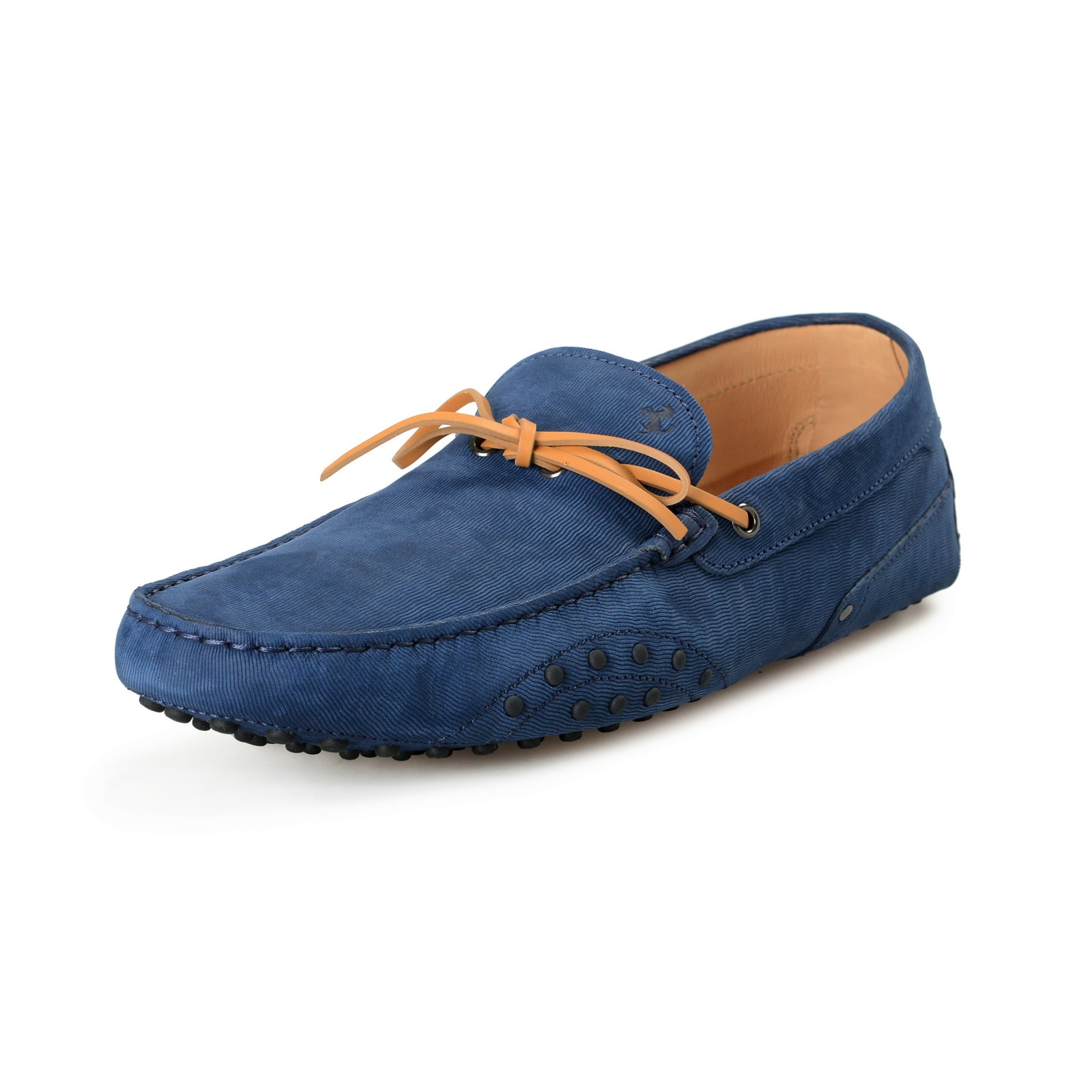 Tod\'s For Scuderia Ferrari Men\'s 100% Textured Leather Car Shoes Loafers Shoes