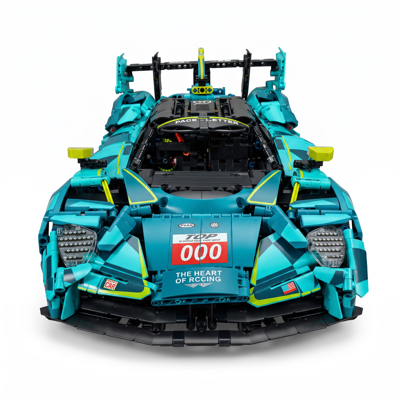 MOC Valkyrie Le Mans 1:8 Hypercar Building Set Engine Linkage Racing Slicks
