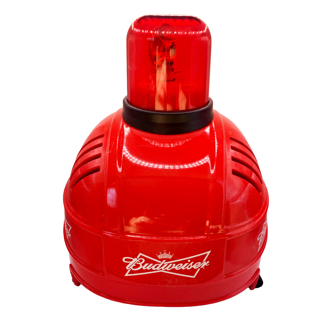 Budweiser Beer Helmet w/ Red Light Siren *NEW