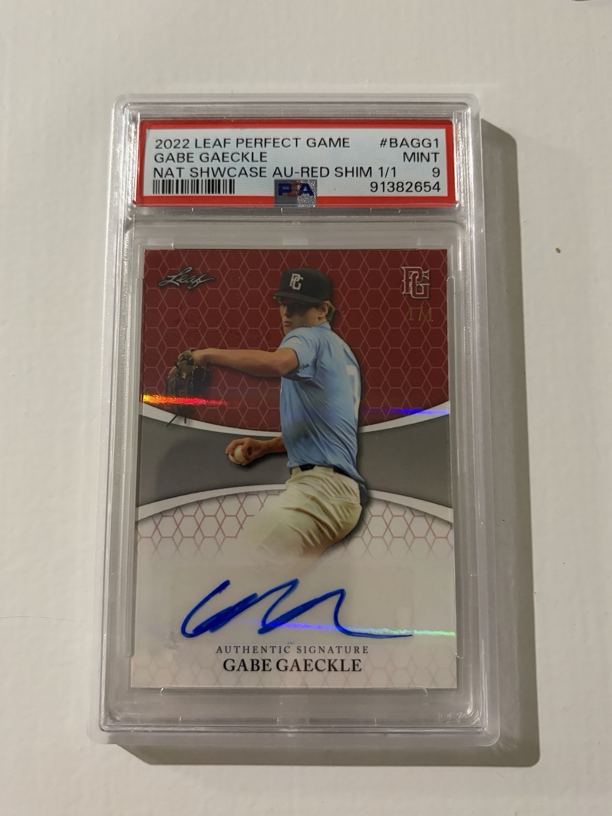 2022 Leaf PG Gave Gaeckle 1/1 Red Shimmer Auto / Athletics - Razorbacks 2022 Leaf PG Gave Gaeckle 1/1 Red Shimmer Auto / Athletics - Razorbacks
