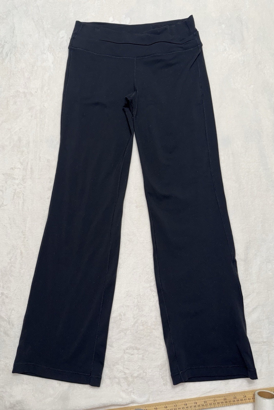 Lululemon Women’s Groove Pant Black High Rise Wide Leg Size 10