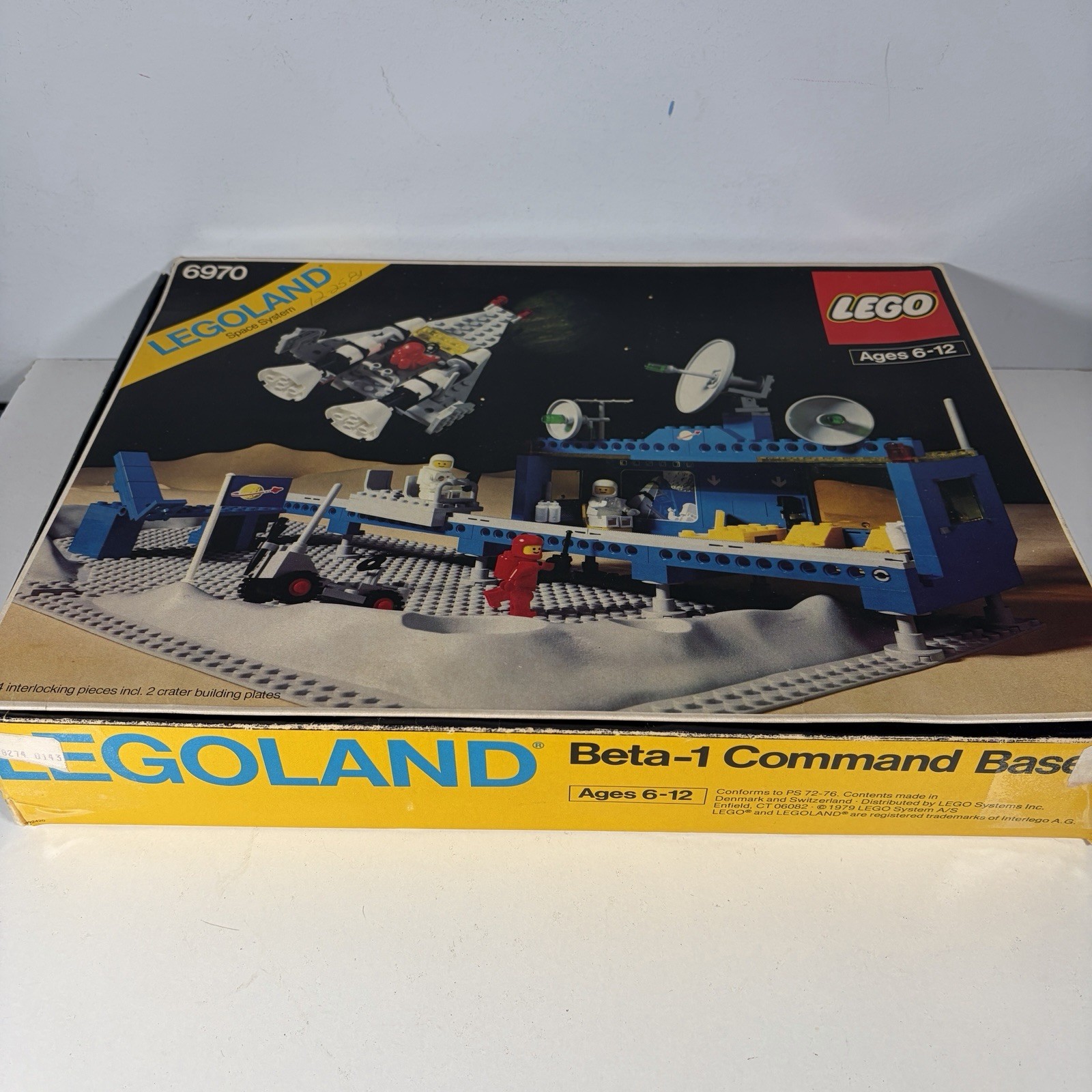 VTG LEGO Legoland Space #6970 Beta-1 Command Base 100% w/Instructions Open Box