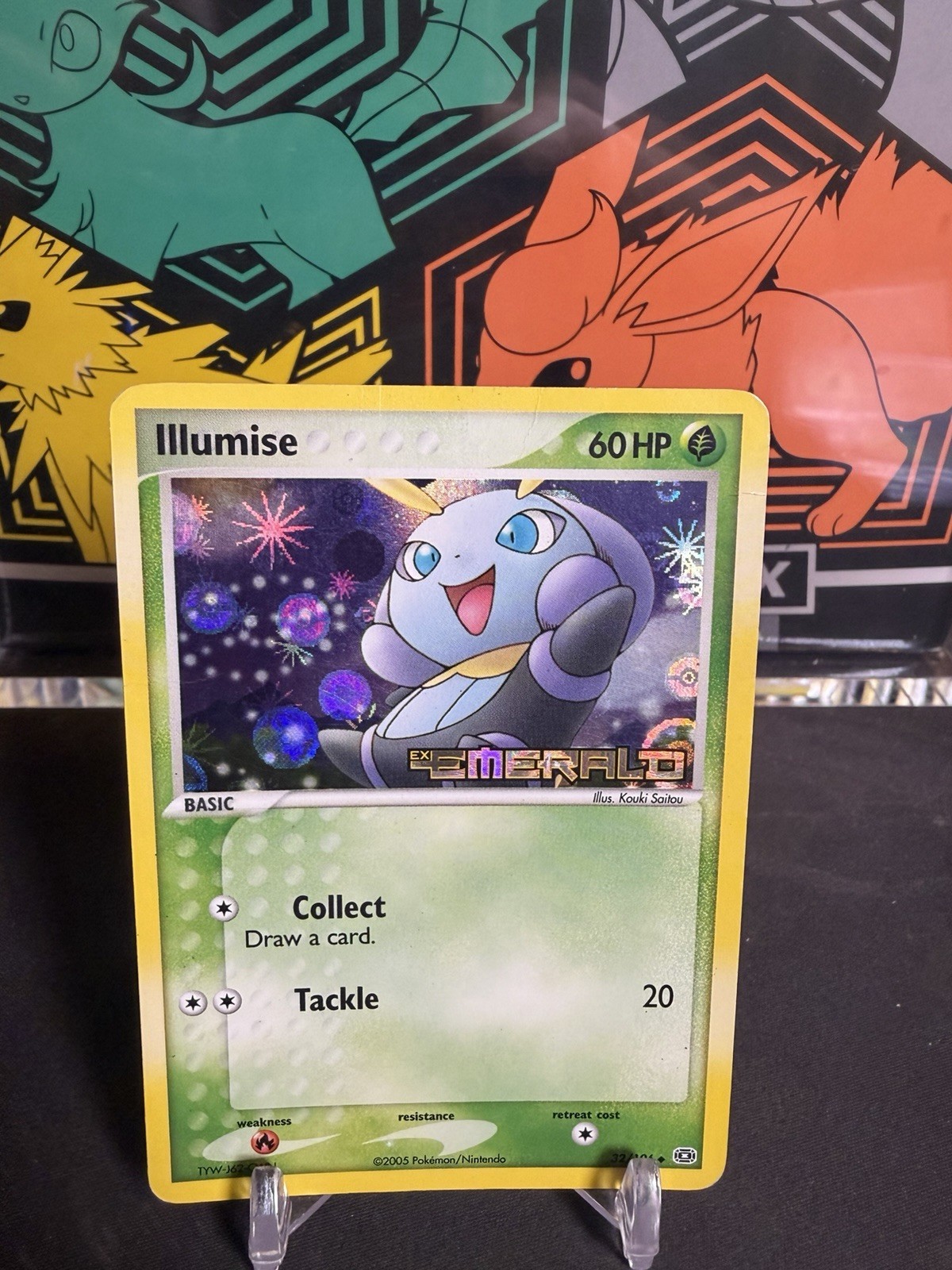 Illumise Reverse Holo STAMP - Pokemon TCG Card 2005 EX Emerald 32/106 - MP