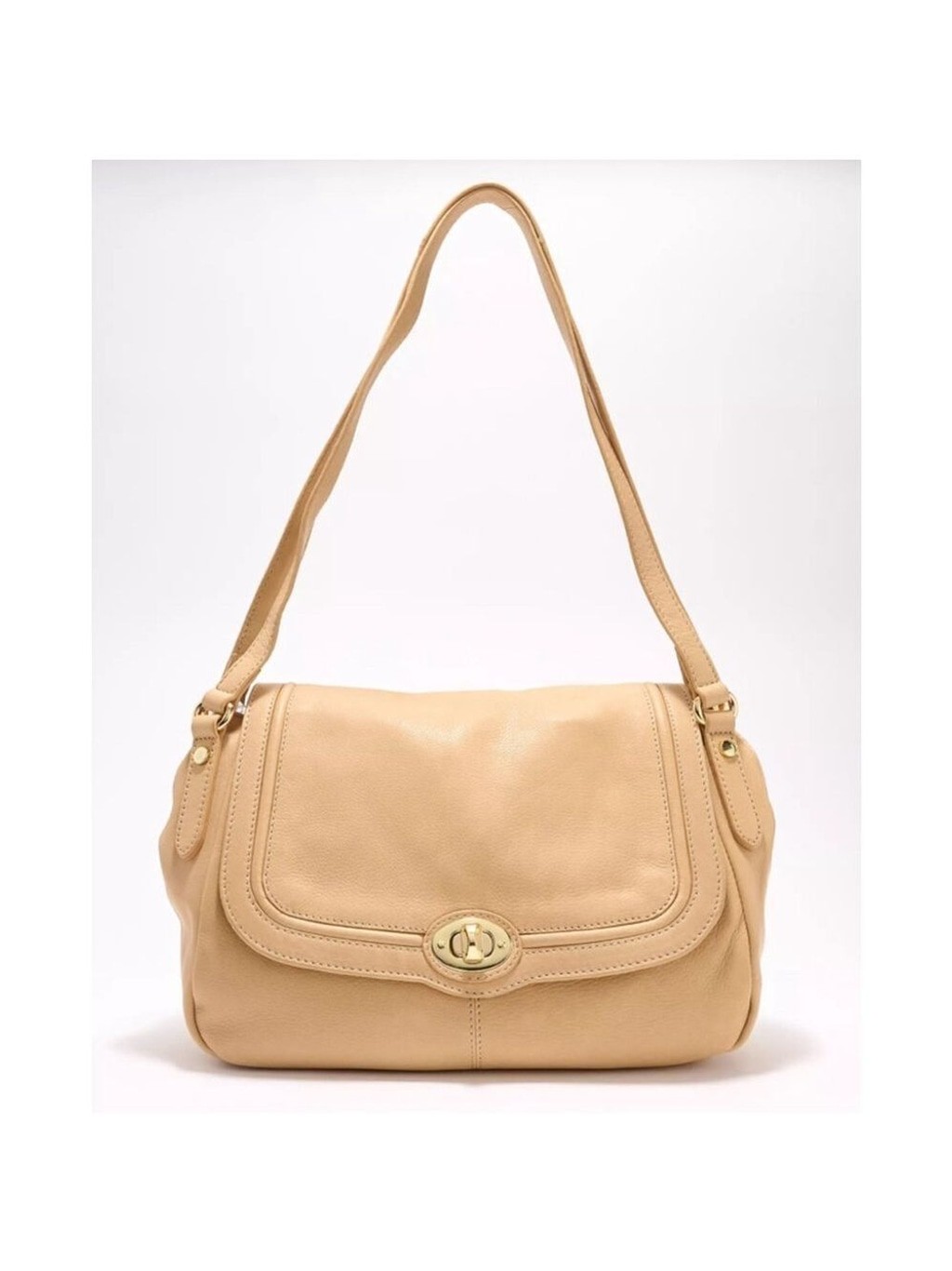 NWT American Leather Co. Reni Large Shoulder Bag Macadamia- Sold Out Color