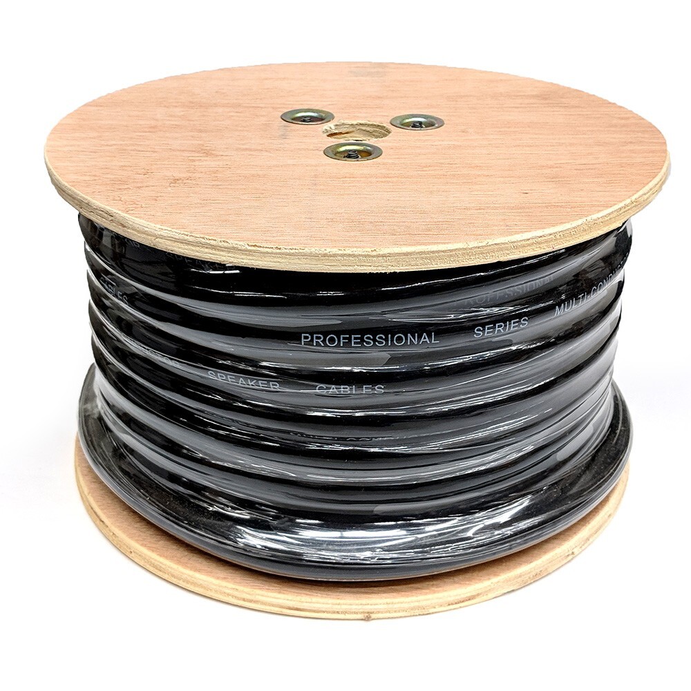 100 ft foot 12 AWG Gauge 8 conductor PRO AUDIO Multi-Core Raw Speaker Cable Wire