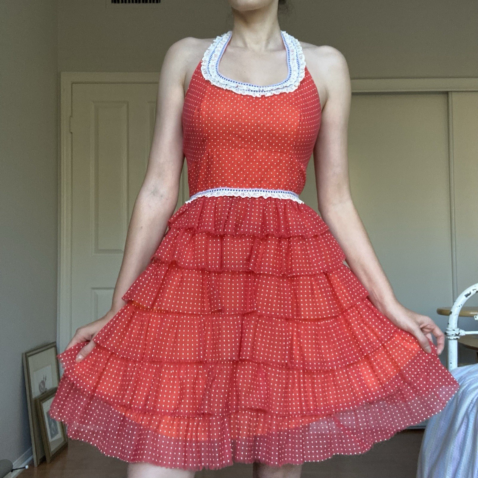 Vintage Nadine Prairie Halter Dress 1950’s 1960’s - ILGWU 