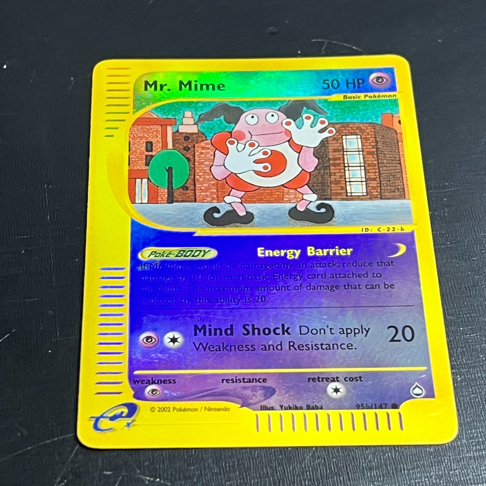 2003 Pokemon Aquapolis Mr. Mime 95b/147 Reverse Holo E-Reader WOTC Common