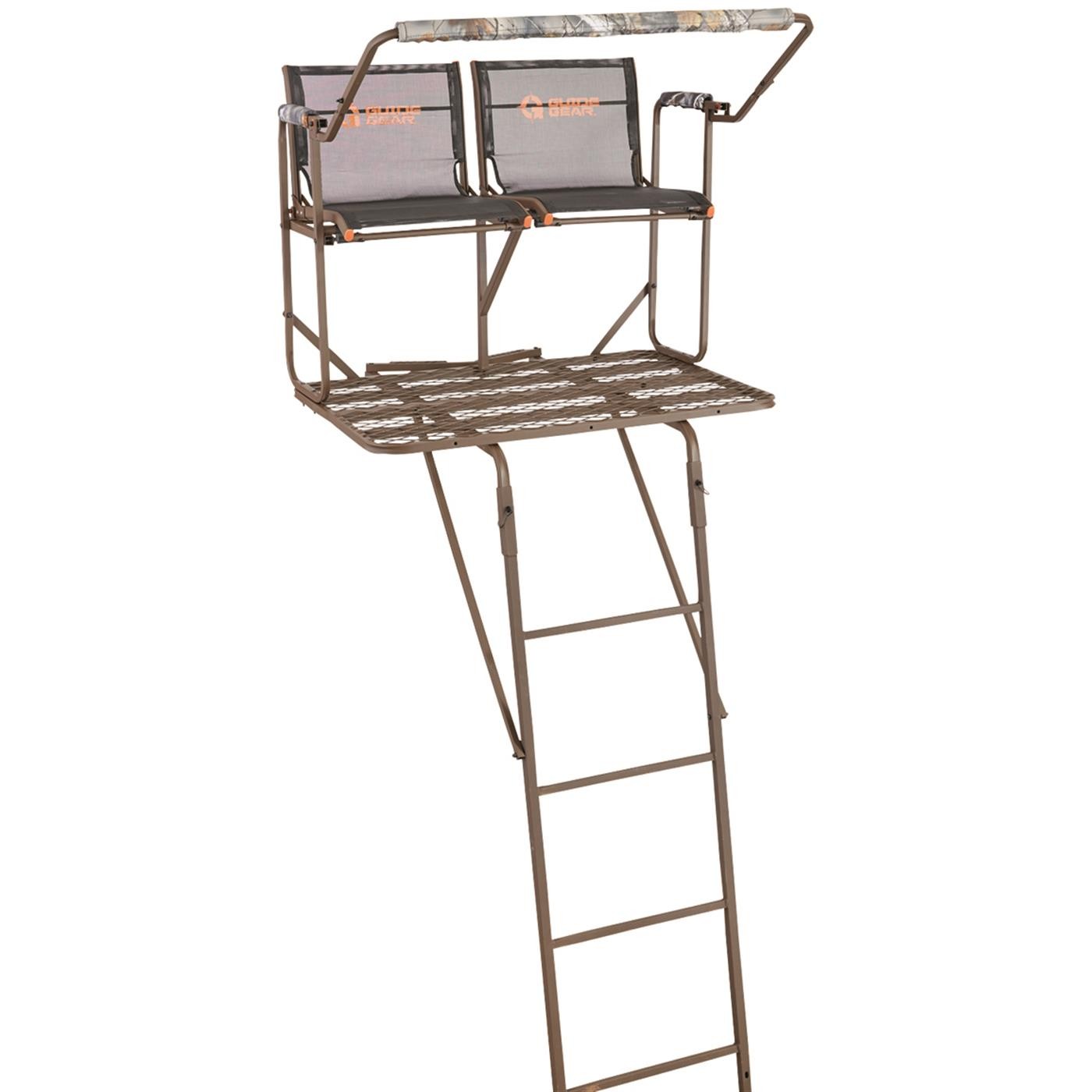 Guide Gear 17' Full Platform 2 Man Ladder Tree Stand Mossy Oak Country Roots