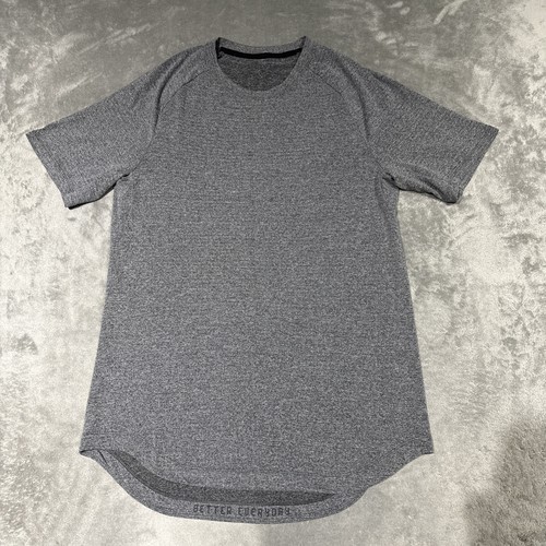 Lululemon Shirt Mens Medium License To Train Grey Short Sleeve