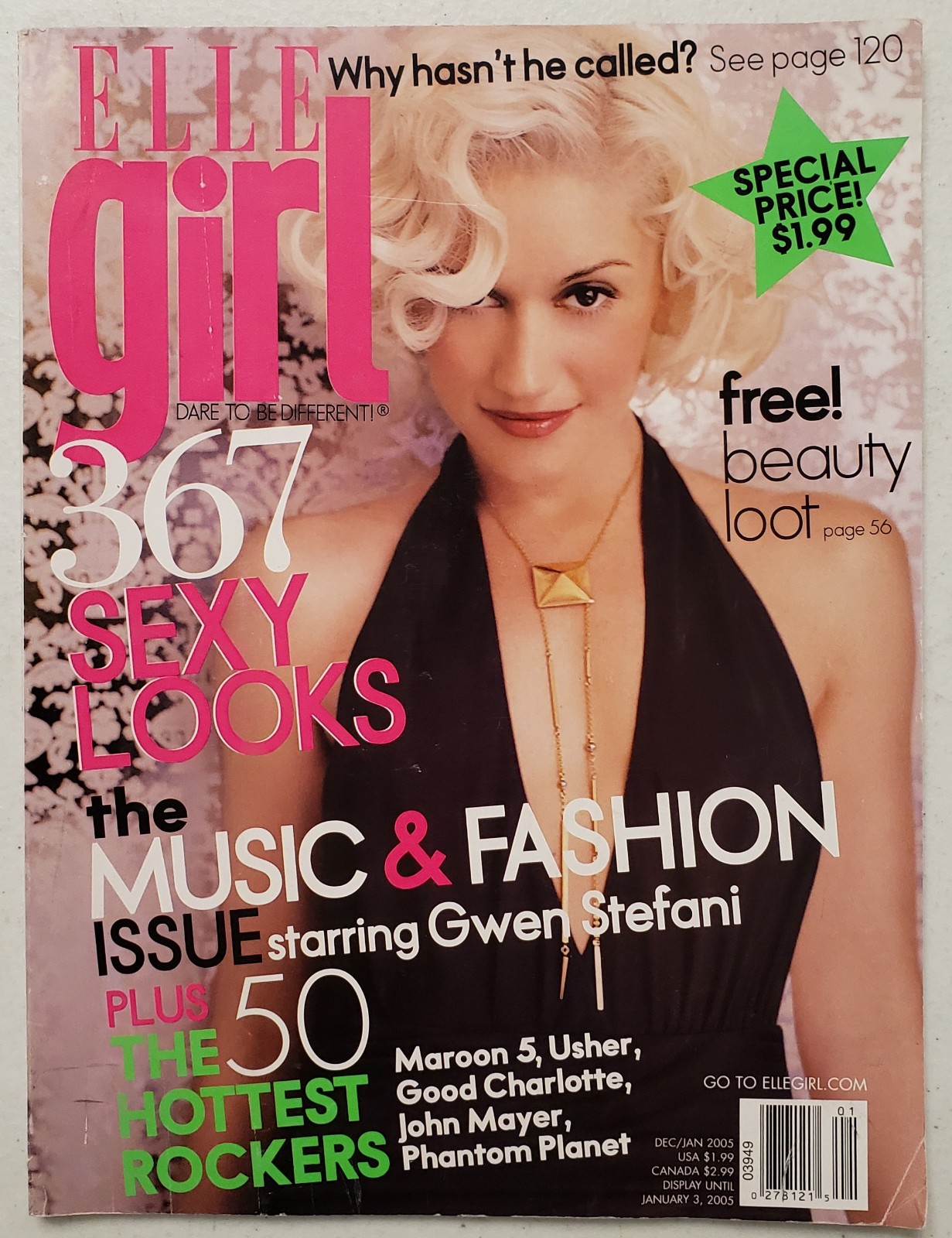 Elle Girl Magazine December/January 2005 Gwen Stefani~Y2K 2000s Teen Fashion