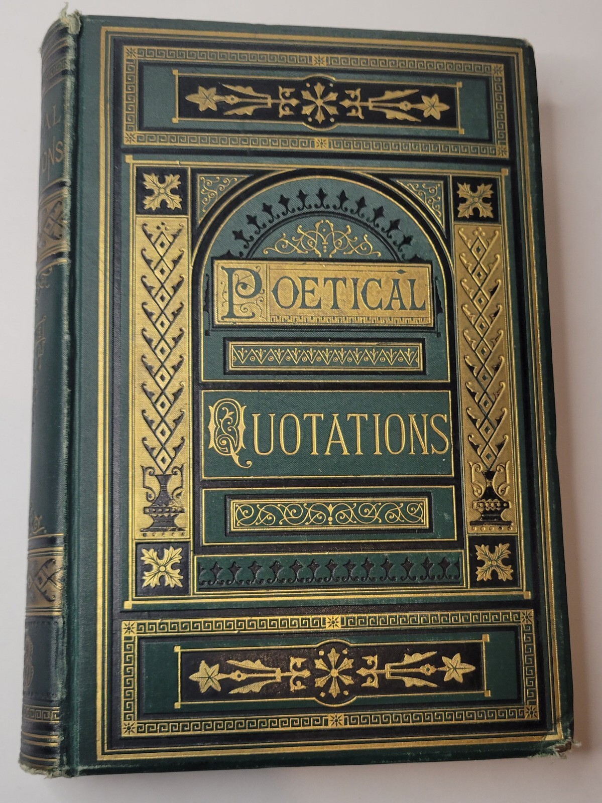 Antique 1880 Poetical Quotations RARE 13,600 Quotes Gold Gilding 500+ Authors 