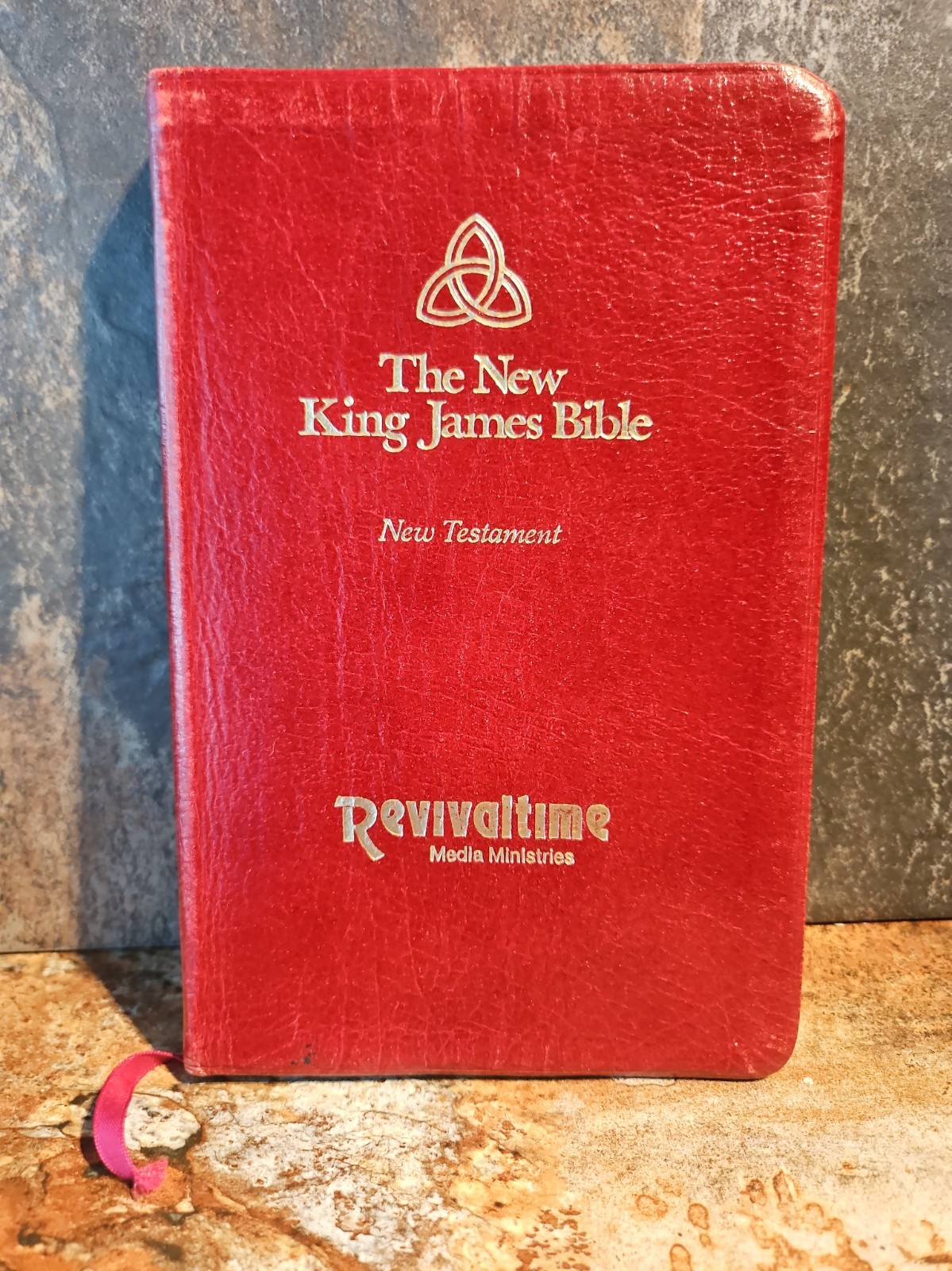 Vintage GOOD NKJV (1979 copyright) New Testament Oxblood Genuine Leather RL Ed.