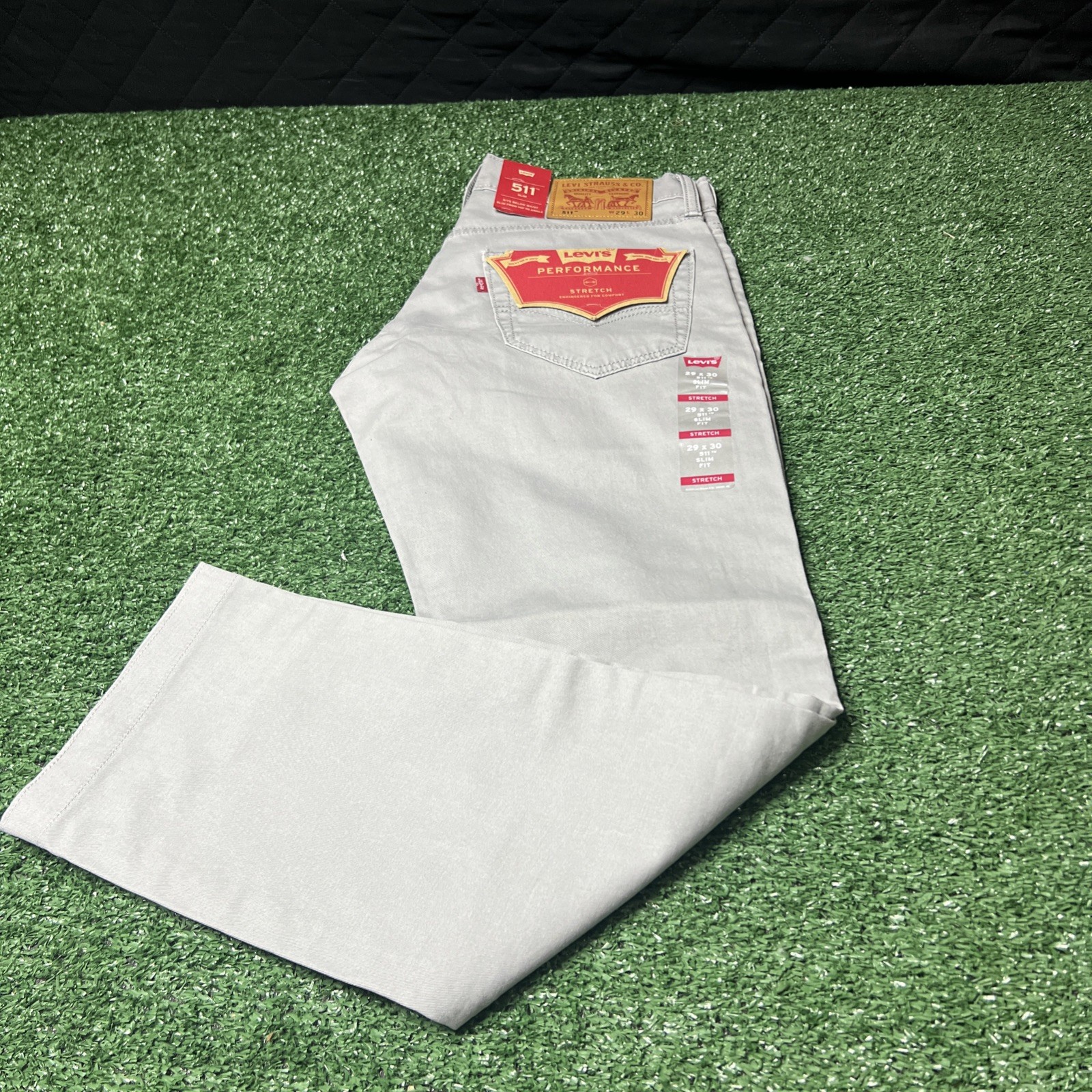 Levi\'s 511 Performance Flex Jeans Mens 29x30 Gray Denim Comfort Stretch Slim Fit