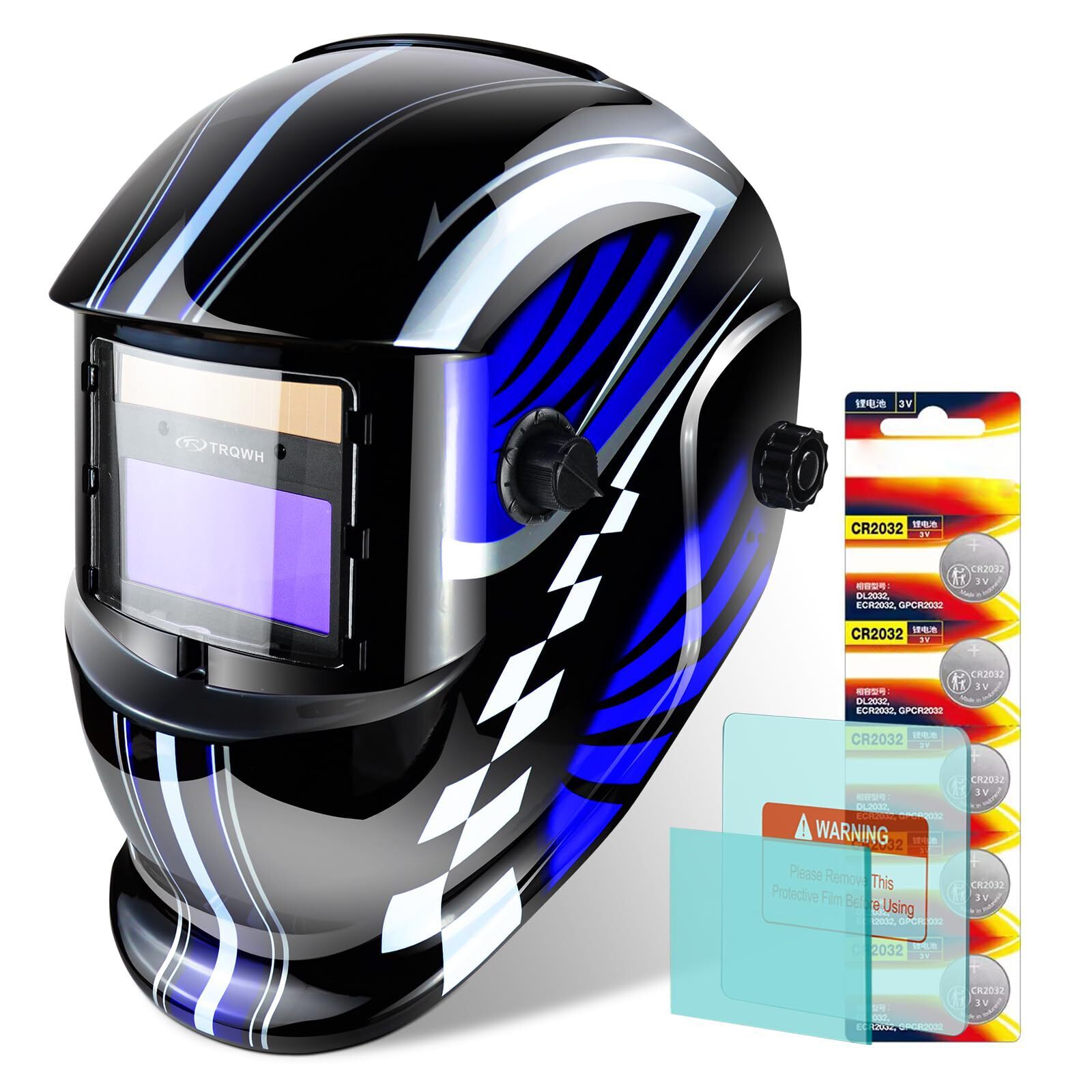 Welding Mask: Auto Darkening, True Color View, Adjustable, Eye Protection