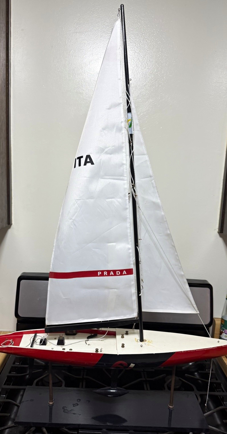 Wow $180 OBO Rare Replica Model of Luna Rossa Prada Racing Yacht:SEE DETAILS 👇