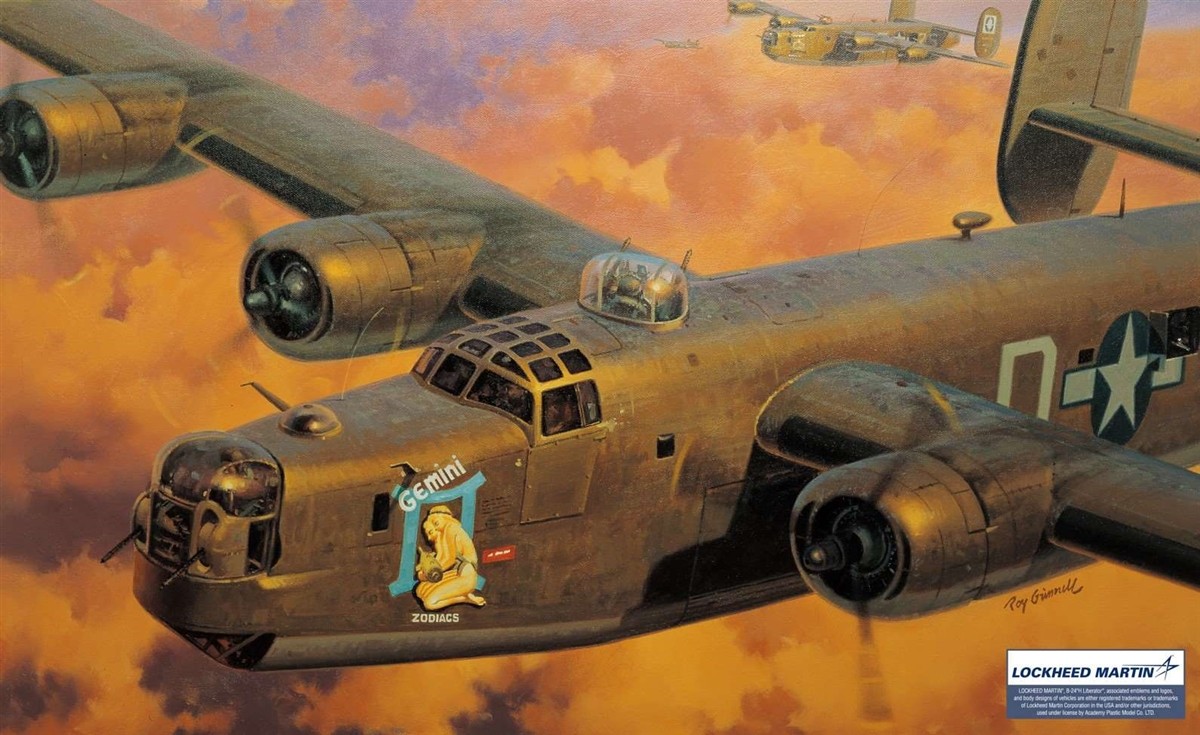 Academy 12584 B-24H Liberator \'Zodiac\' 1/72 Scale Plastic Model Kit