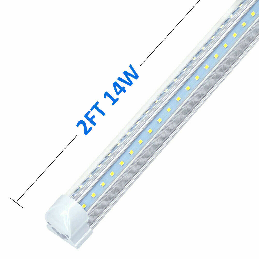 T8 LED Tube Light Linkable 2FT 4FT 6FT 8FT Integrated LED Shop Light Fixture ETL