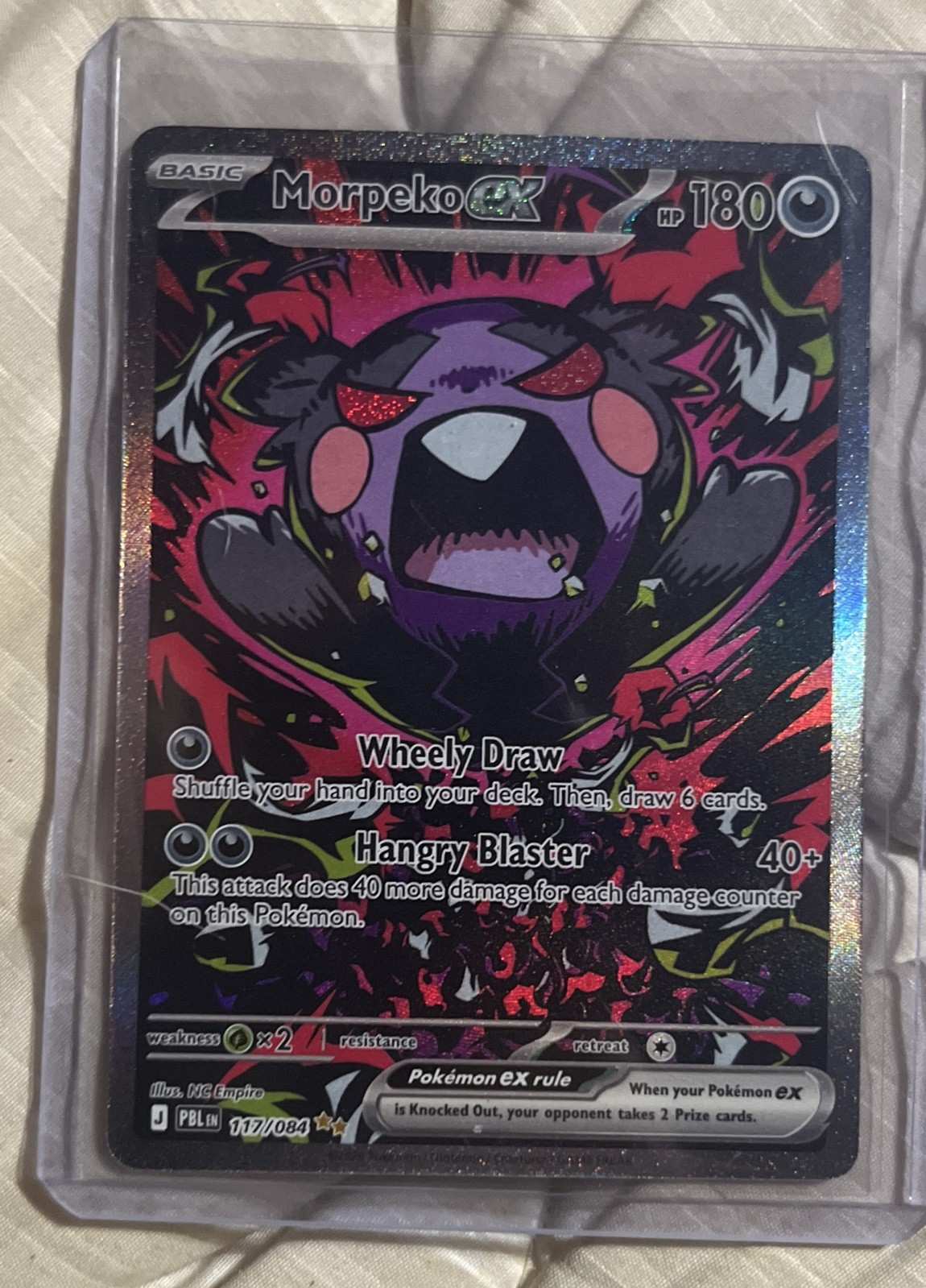 Morpeko ex 117/084 Me05: Pitch Black Holo Morpeko ex 117/084 Me05: Pitch Black Holo